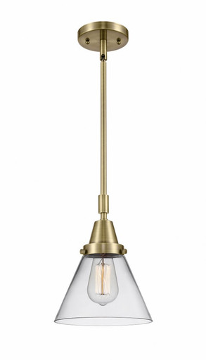 Cone 1 Light Stem Mini Pendant 11.13 Inch Tall X 8 Inch Wide by Innovations - 447-1S-AB-G42