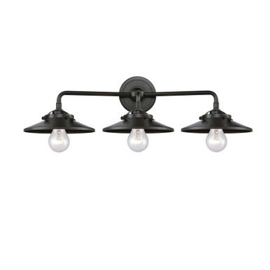 Railroad 100W 3 LED Bath Vanity 5.25 Inch and 26 Inch Wide by Innovations - 284-3W-OB-M5-OB-LED