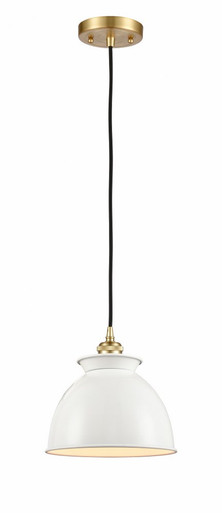 Adirondack 1 Light Industrial Cord Hung Small Pendant by Innovations - 516-1P-SG-M14-W