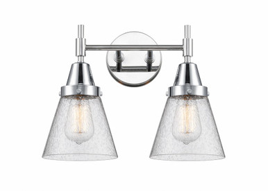 Cone 2 Light Bath Vanity 11 Inch Tall and 15.25 Inch Wide by Innovations - 447-2W-PC-G64