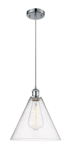 Berkshire Glass 1 Light Cord hung Mini Pendant 13 X 12 by Innovations - 516-1P-PC-GBC-124