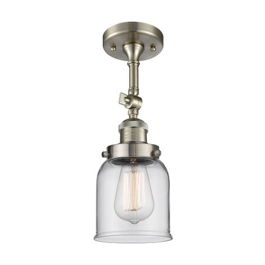 Bell 1 Light Adjustable Semi Flush Mount 14.5 X 5 Inch Wide by Innovations - 201F-SN-G52