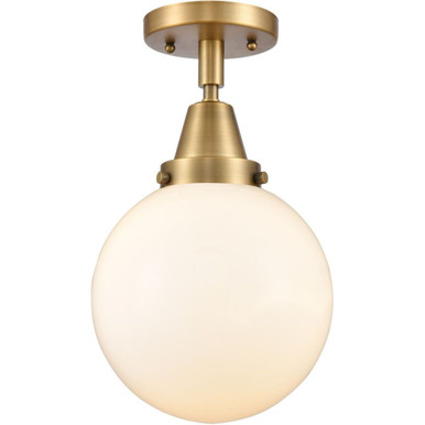 Beacon 100W 1 LED Semi Flush Mount 12.75 Inch X 8 Inch Wide by Innovations - 447-1C-G20-8-LED
