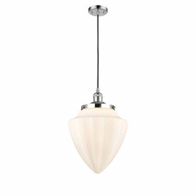 Bullet 1 Light Cord Hung Mini Pendant 16.25X11.88 Inch Wide by Innovations - 201C-PC-G661-12