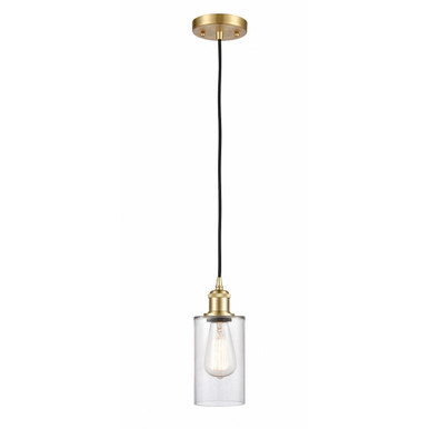 Clymer 1 Light Cord hung Mini Pendant 8.88 X 3.88 Inch Wide by Innovations - 516-1P-SG-G802
