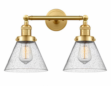 Cone 2 Light Adjustable Bath Vanity 11 Inch and 18 Inch Wide by Innovations - 208-SG-G44