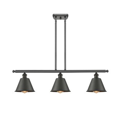 Smithfield 3 Light Stem Hung Island 8 Inch and 36 Inch Wide by Innovations - 516-3I-OB-M8