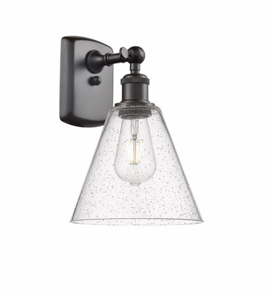 Berkshire Glass 1 Light Wall Sconce 11 Inch and 8 Inch Wide by Innovations - 516-1W-OB-GBC-84
