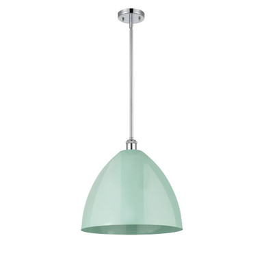 Plymouth 100W 1 LED Pendant 17 Inch Tall and 16 Inch Wide by Innovations - 516-1S-PC-MBD-16-SF-LED