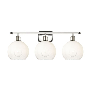 Brookhaven Globe 3 Light Bath Vanity 11.13 X 27.88 Inch Wide by Innovations - 516-3W-PN-G483-8OP