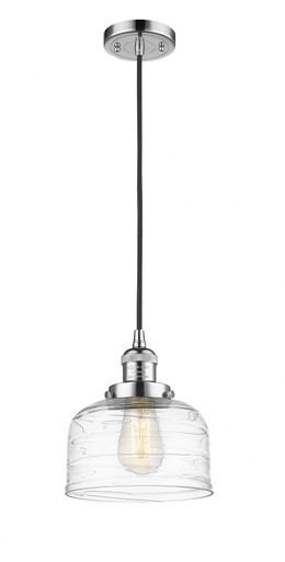 Bell 1 Light Cord hung Mini Pendant 8.88 X 7.75 Inch Wide by Innovations - 201C-PC-G713