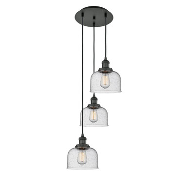 Cone 3 Light Cord Hung Multi Pendant 27 and 14.25 Inch Wide by Innovations - 113F-3P-G7