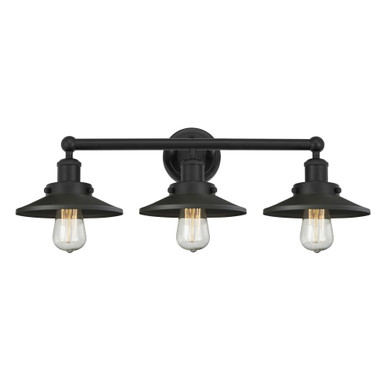 Railroad 3 Light Bath Vanity 7.25 Inch Tall and 26 Inch Wide by Innovations - 616-3W-M2-M7