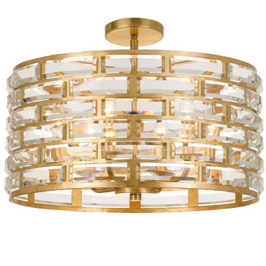 Meridian 6 Light 20 Inch Wide Flush Mount by Crystorama - mer-4866-ga_ceiling