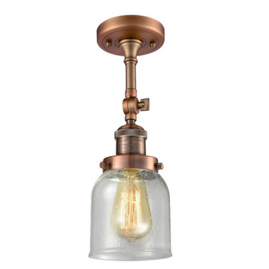 Bell 1 Light Adjustable Semi Flush Mount 14.5 X 5 Inch Wide by Innovations - 201F-AC-G54