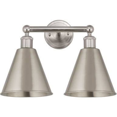 Berkshire Metal 2 Light Bath Vanity 12.25 InchX17 Inch Wide by Innovations - 616-2W-MBC-8