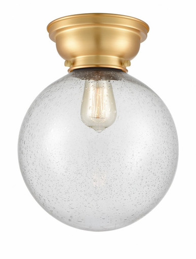 Beacon 1 Light Flush Mount 12.75 Inch Tall and 10 Inch Wide by Innovations - 623-1F-SG-G204-10