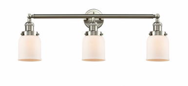Bell 3 Light Bath Vanity 11 Inch Tall and 30 Inch Wide by Innovations - 205-SN-G51