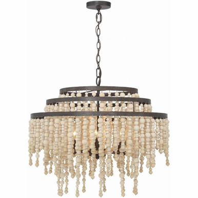 Poppy 6 Light Large Round Chandelier by Crystorama - POP-A5076