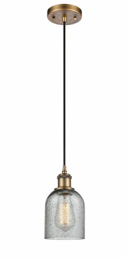 Caledonia 1 Light Cord Hung Mini Pendant 9 and 5 Inch Wide by Innovations - 516-1P-BB-G257