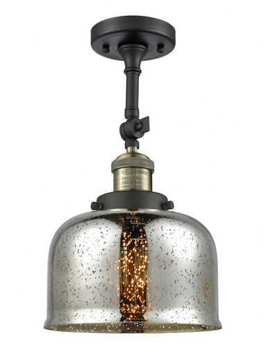 Bell 1 Light Adjustable Semi Flush Mount 14.5X7.75 Inch Wide by Innovations - 201F-BAB-G78