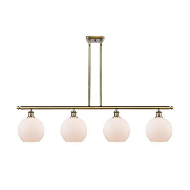 Athens 4 Light Stem Hung Island 10.5 Inch and 48 Inch Wide by Innovations - 516-4I-G12-8