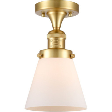 Cone 100W 1 LED Semi Flush Mount 9 Inch Tall X 6.5 Inch Wide by Innovations - 517-1CH-G6-LED