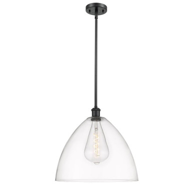Bristol 1 Light Pendant 17 Inch Tall and 16 Inch Wide by Innovations - 516-1S-BK-GBD-162