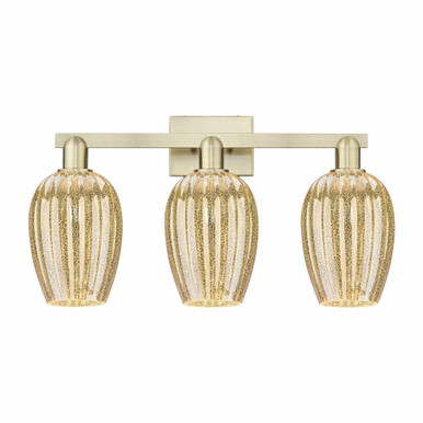 Preston Flute 3 Light Bath Vanity 13.5 and 25.25 Inch Wide by Innovations - 716-3W-AB-G457-6ME