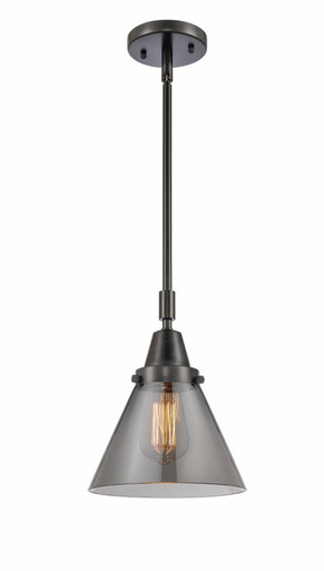Cone 1 Light Stem Mini Pendant 11.13 Inch Tall X 8 Inch Wide by Innovations - 447-1S-BK-G43