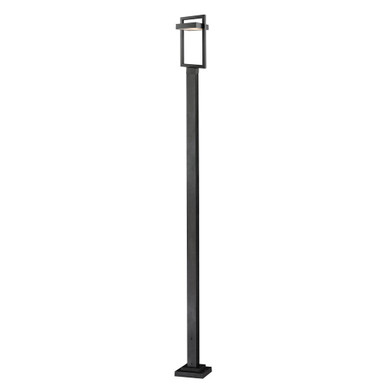Luttrel 12W 1 LED Outdoor Post Mount Lantern 10.5 x 117.63 Inches by Z-Lite - 566PHBS-536P-BK-LED