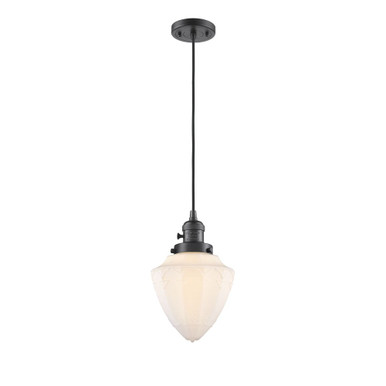 Bullet 100W 1 LED Cord Down Hung Mini Pendant 11.13 X 7 Inch by Innovations - 201CSW-OB-G661-7-LED