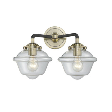 Oxford 100W 2 LED Bath Vanity 11 Inch Tall X 15.5 Inch Wide by Innovations - 284-2W-BAB-G532-LED