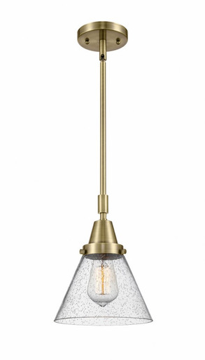 Cone 1 Light Stem Mini Pendant 11.13 Inch Tall X 8 Inch Wide by Innovations - 447-1S-AB-G44