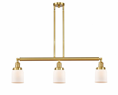 Bell 3 Light Stem Adjustable Island 10 Inch X 37.5 Inch Wide by Innovations - 213-SG-G51