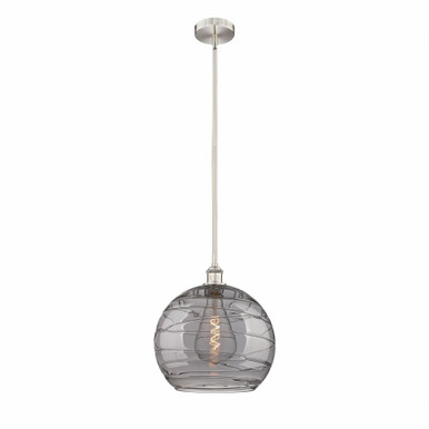 Athens Deco Swirl 1 Light Stem Mini Pendant 14.63X13.75 by Innovations - 616-1S-SN-G1213-14SM