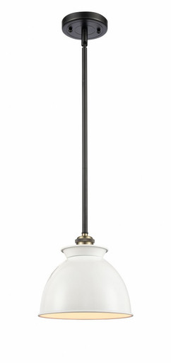 Adirondack 1 Light Industrial Stem Hung Small Pendant by Innovations - 516-1S-BAB-M14-W