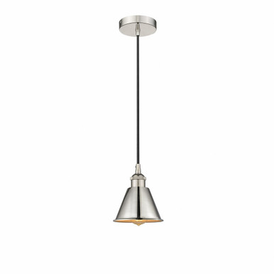 Smithfield 1 Light Cord Hung Small Pendant 8.25 Inch Tall by Innovations - 616-1P-PN-M8-PN