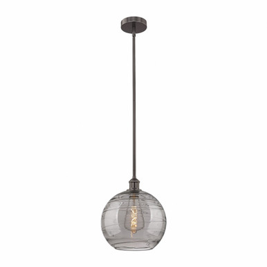 Athens Deco Swirl 1 Light Stem Mini Pendant 12.88 X 12 by Innovations - 616-1S-OB-G1213-12SM