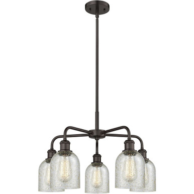 Caledonia 5 Light Chandelier 14.5 Inch Tall and 23 Inch Wide by Innovations - 516-5CR-G25