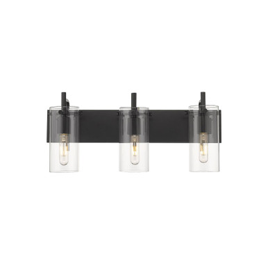 Press 100W 3 LED Bath Vanity 12.63 Inch Tall X 24 Inch Wide by Innovations - 352-3W-BK-CL-LED