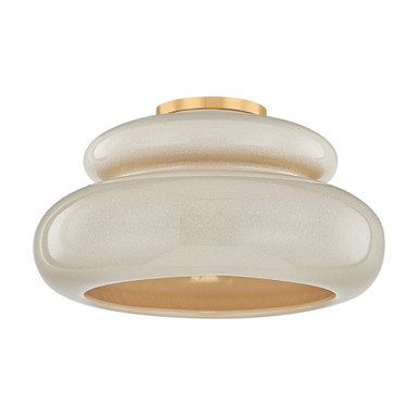 Pia 1 Light Semi Flush Mount 9.25 Inch Tall and 16 Inch Wide Mitzi - H1145501