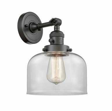 Bell 1 Light Adjustable Down Wall Sconce 12 and 8 Inch by Innovations - 203SW-OB-G72