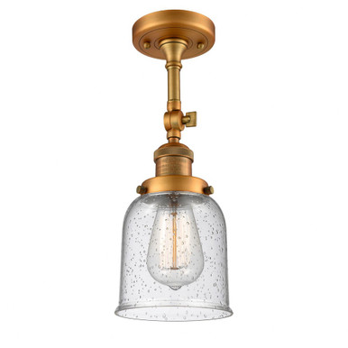 Bell 1 Light Adjustable Semi Flush Mount 14.5 X 5 Inch Wide by Innovations - 201F-BB-G54