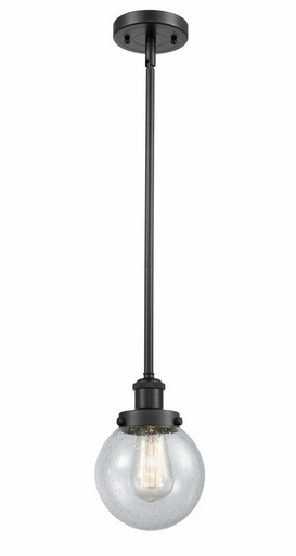 Beacon 1 Light Mini Pendant 9 Inch Tall and 6 Inch Wide by Innovations - 916-1S-BK-G204-6