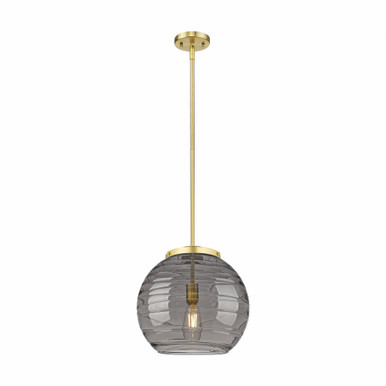 Athens Deco Swirl 1 Light Stem Hung Pendant 13.63 X 13.75 by Innovations - 221-1S-SG-G1213-14SM