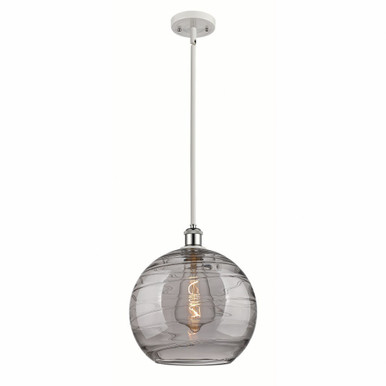 Athens Deco Swirl 1 Light Stem Hung Mini Pendant 12.88 X 12 by Innovations - 516-1S-WPC-G1213-12SM