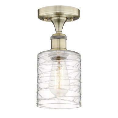 Cobbleskill 1 Light Semi Flush Mount 11 Inch and 5 Inch Wide by Innovations - 616-1F-AB-G1113
