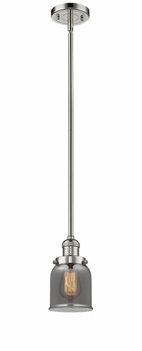 Bell 1 Light Stem Hung Mini Pendant 10 Inch and 5 Inch Wide by Innovations - 201S-PN-G53