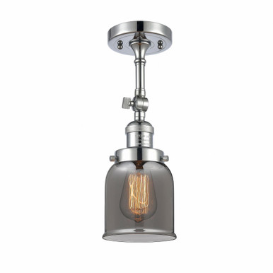 Bell 1 Light Adjustable Semi Flush Mount 14.5 X 5 Inch Wide by Innovations - 201F-PC-G53